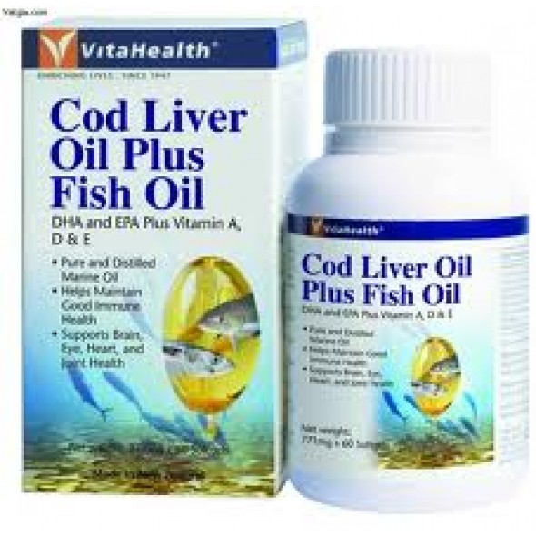 VitaHealth CLO Plus Fish Oil Caps BT/60